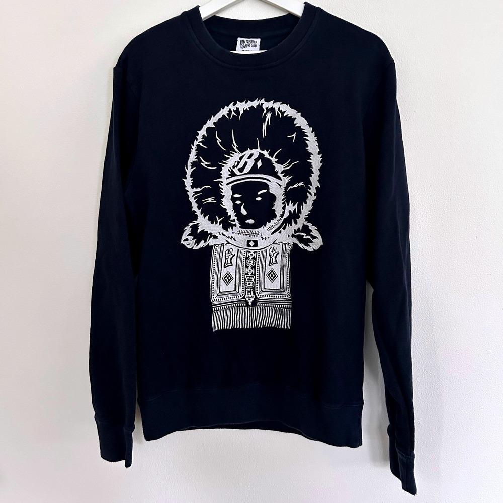 Billionaire Boys Club Astronaut Graphic Crewneck Sweatshirt Navy Blue Size L